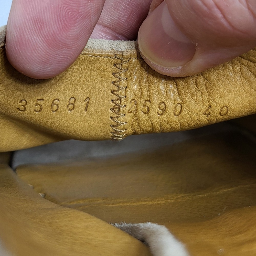Coclico 35681 Women Sand Ruched Suede Peep Toe Wood Block Heel Mules Size 40 EU - Picture 7 of 13